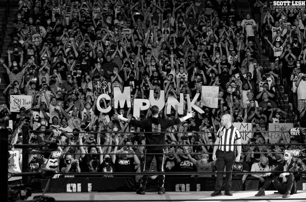 Photo de CM Punk à AEW All Out 2021.